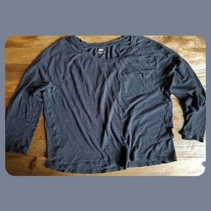 OLD NAVY Gray "Relaxed" Fit Long Sleeve T Shirt